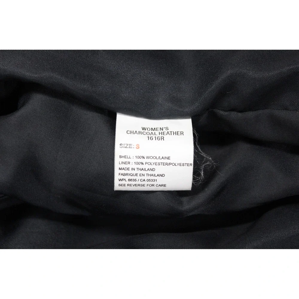 Woolrich‎ Vintage Style Wool Jacket Women's Small Charcoal Gray Full Zip Classic